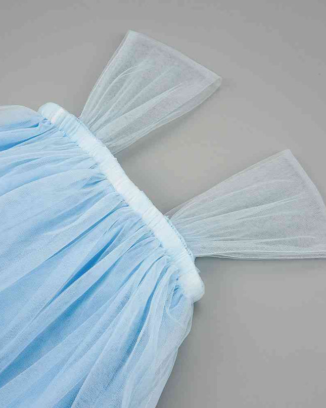 Bow Detail Sleeveless Mesh Dress
