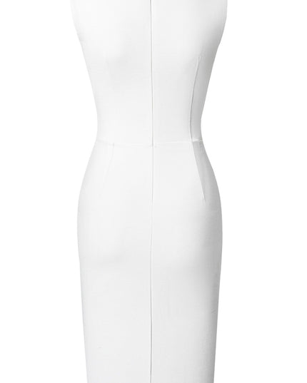 Sleeveless Buttoned Mini Dress