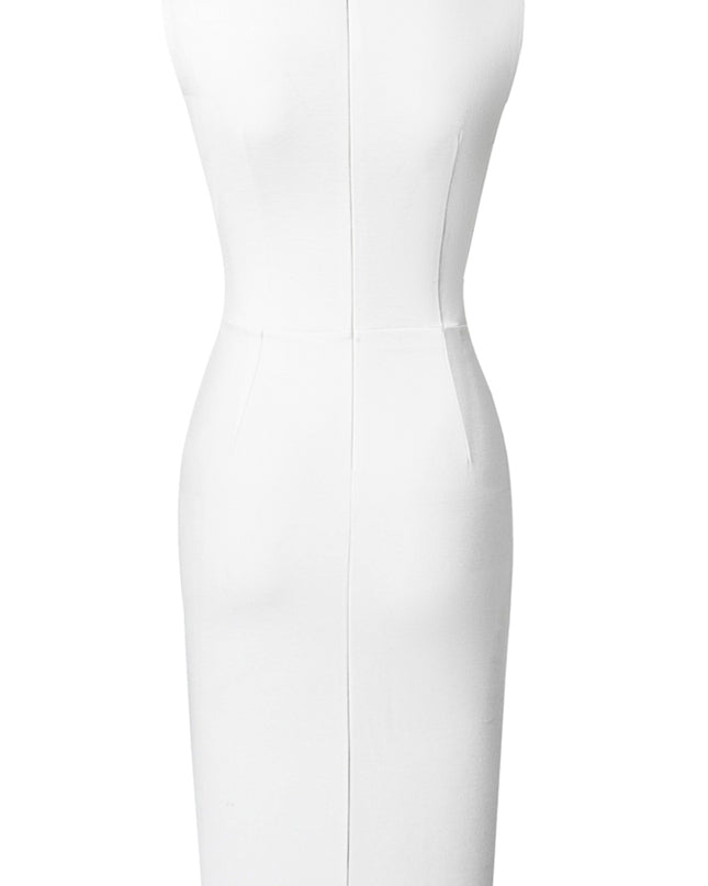 Sleeveless Buttoned Mini Dress