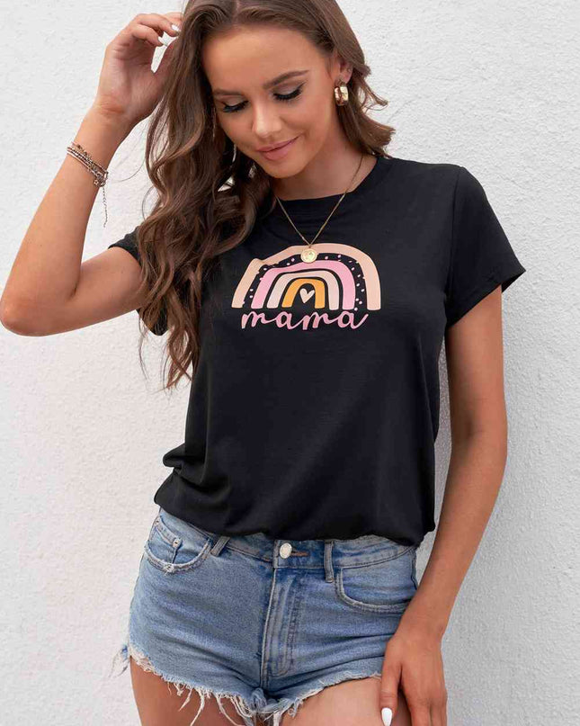 Women Graphic Round Neck Tee Shirt