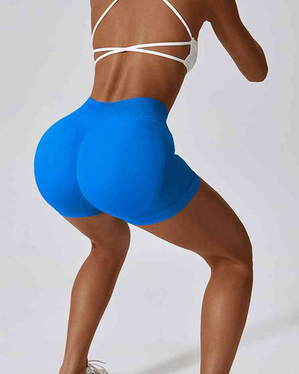 Wide Waistband Slim Fit Sports Shorts