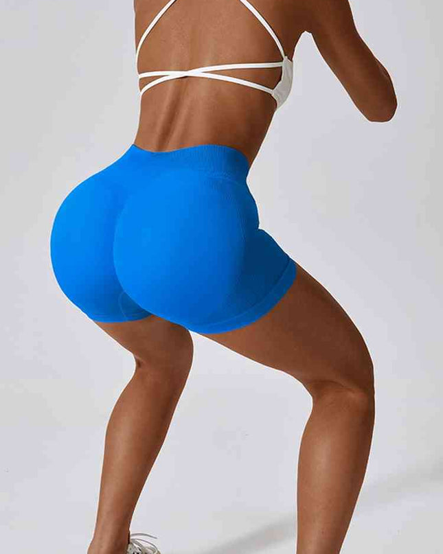 Wide Waistband Slim Fit Sports Shorts
