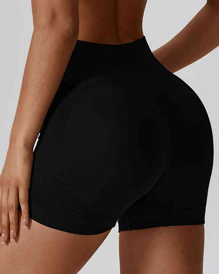 Wide Waistband Slim Fit Sports Shorts