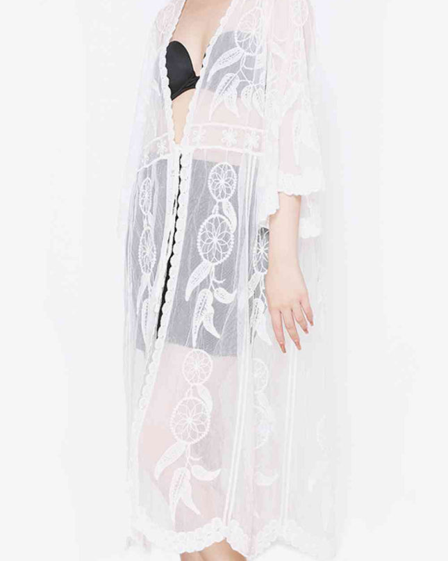 Tied Sheer Cover Up Cardigan