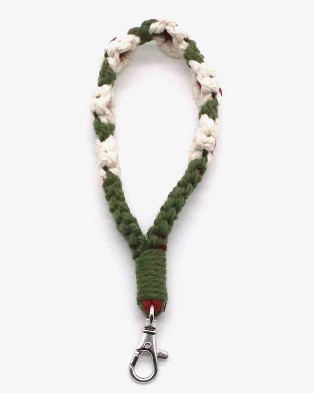 Assorted 4-Pack Hand-Woven Flower Macrame Wristlet Keychain