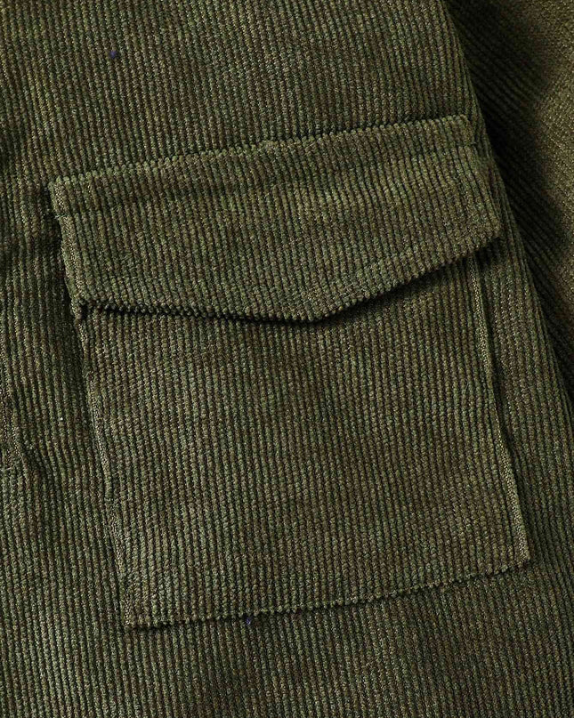 Buttoned Hoodie with Pockets