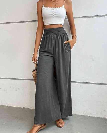 Wide Waistband Relax Fit Long Pants