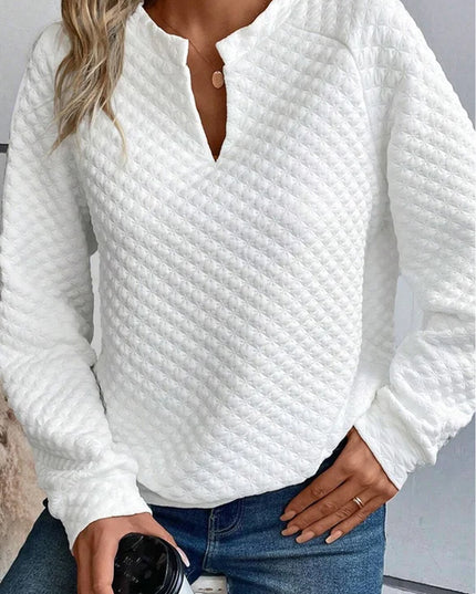 Notched Long Sleeve T-Shirt