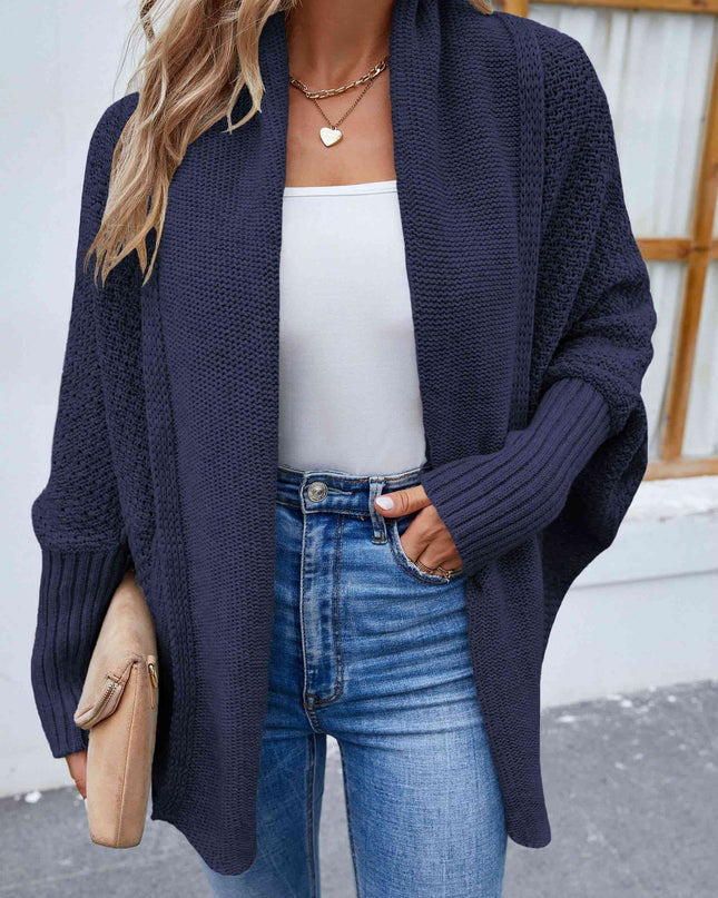 Open Front Long Sleeve Cardigan