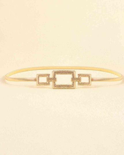 Square Shape Zinc Alloy Buckle Iron Belt