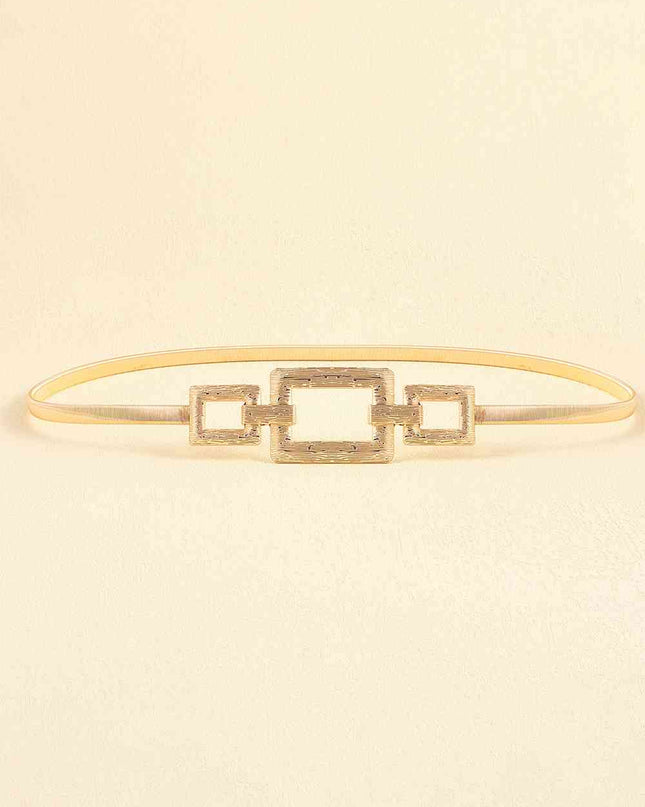 Square Shape Zinc Alloy Buckle Iron Belt