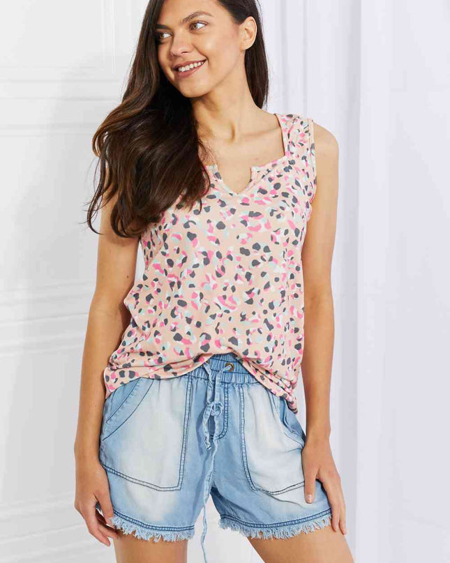Heimish Full Size Printed Sleeveless Top