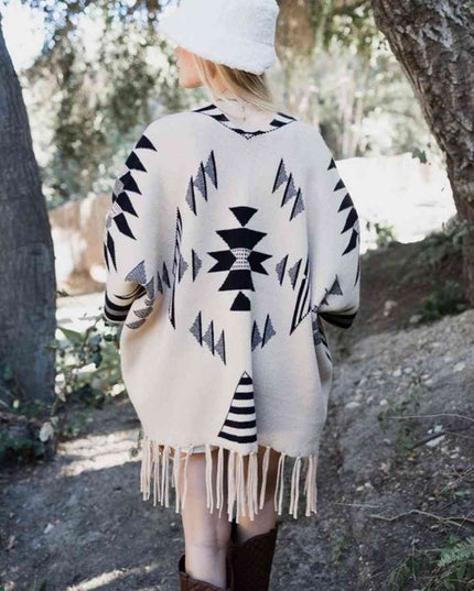 Leto Muir Woods Geometric Print Cardigan