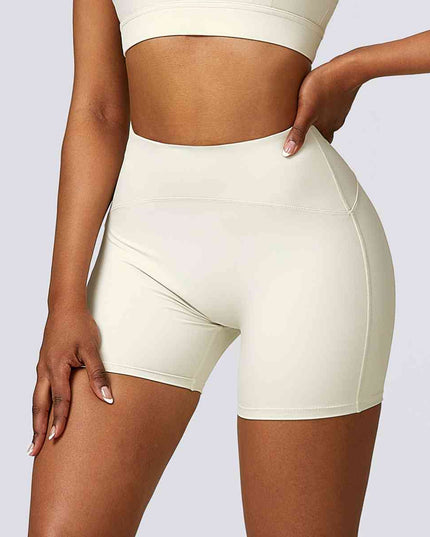 Wide Waistband Slim Fit Sports Shorts