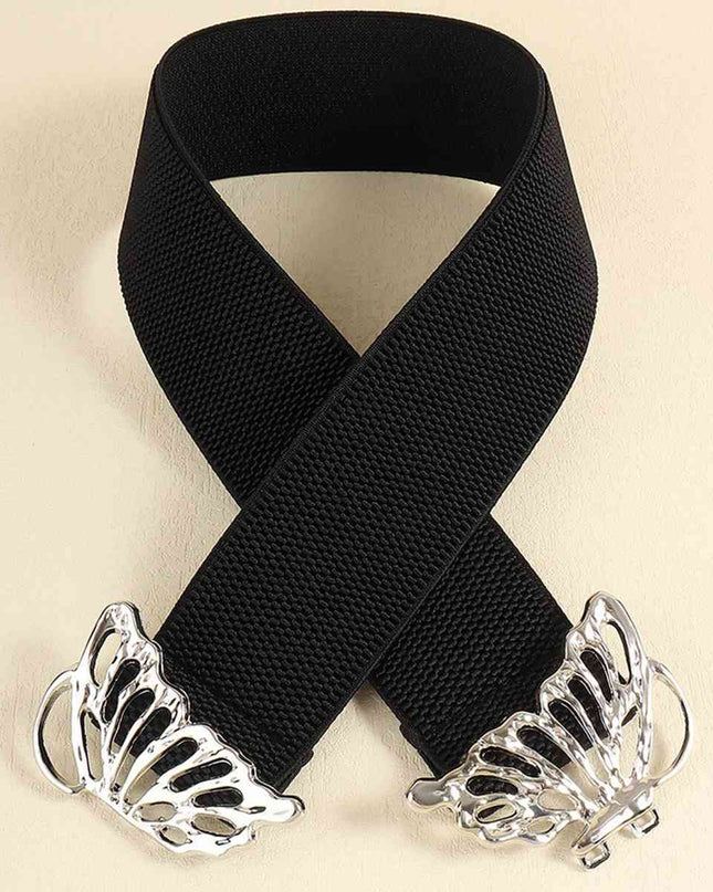 Butterfly Alloy Buckle Elastic Belt