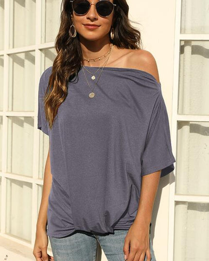 One Shoulder Short Sleeve T-Shirt