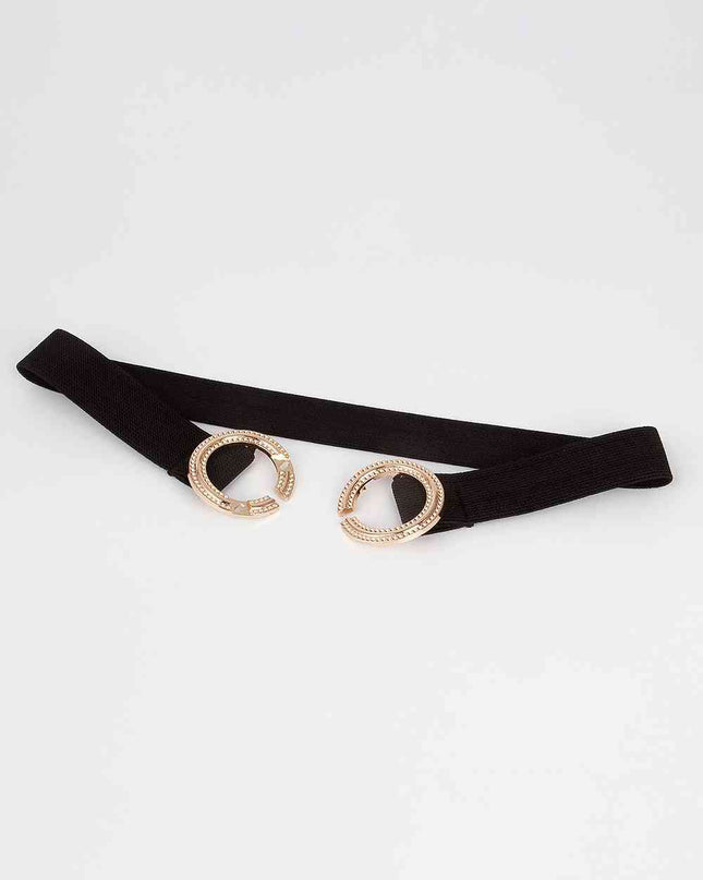 Double Hoop Buckle Elastic Belt
