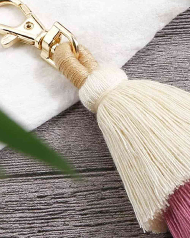 Layered Tassel Keychain