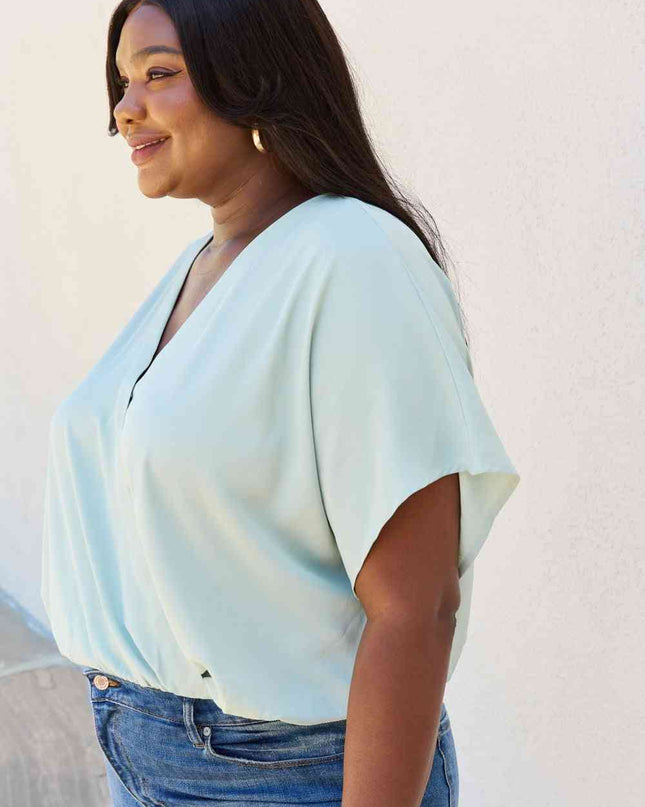 HEYSON On The Daily Full Size Surplice Bodysuit