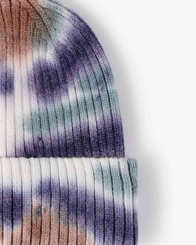 Tie-Dye Ribbed Knit Beanie