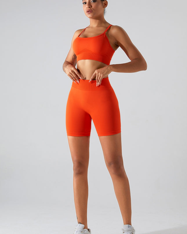 Crisscross Spaghetti Strap Active Cami