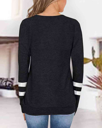 V-Neck Raglan Sleeve T-Shirt