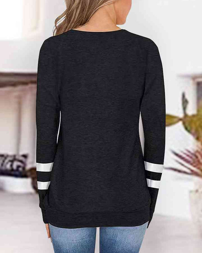 V-Neck Raglan Sleeve T-Shirt