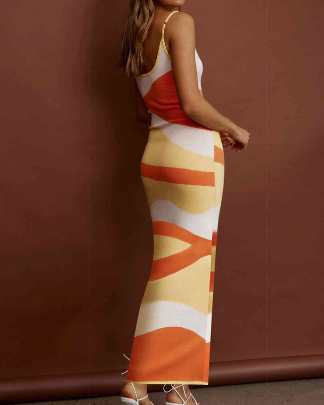 Spaghetti Strap Maxi Sweater Dress