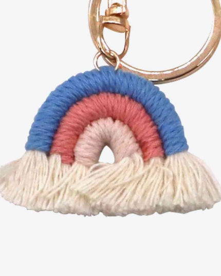 Assorted 4-Pack Rainbow Fringe Keychain