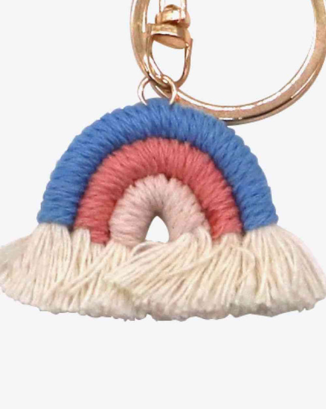 Assorted 4-Pack Rainbow Fringe Keychain