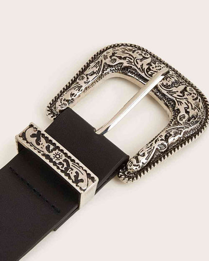 Double Row Studded PU Leather Belt