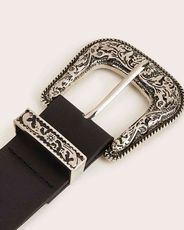 Double Row Studded PU Leather Belt