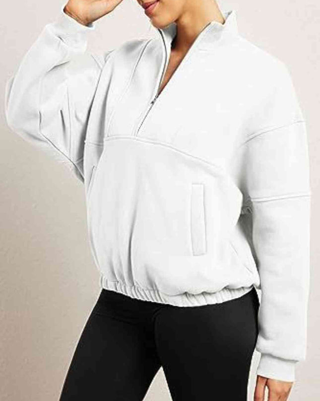 Half-Zip Long Sleeve Sweatshirt