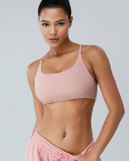 Crisscross Spaghetti Strap Active Bra
