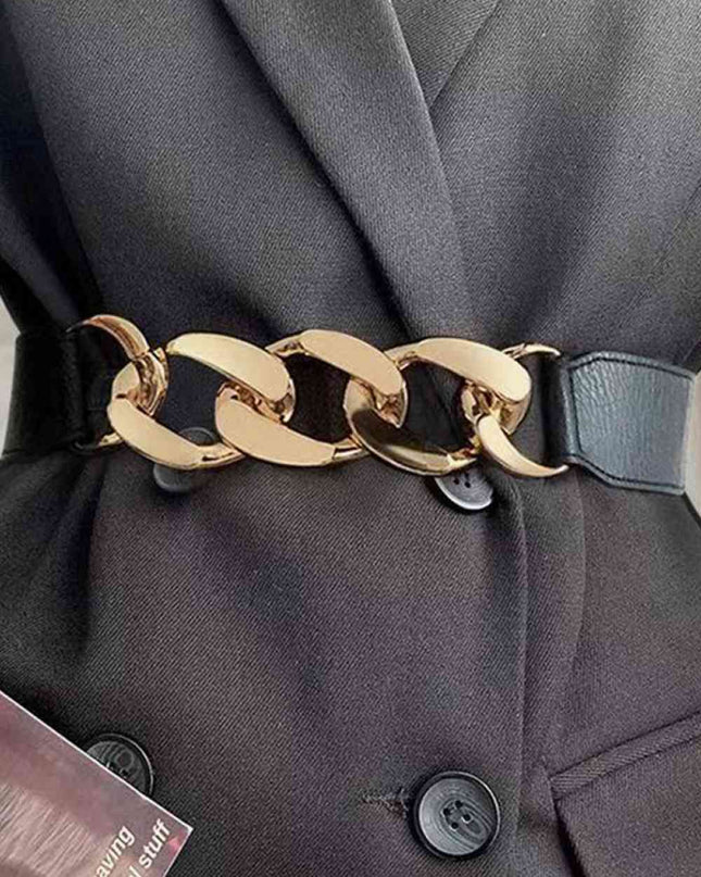Chain Detail Elastic Belt