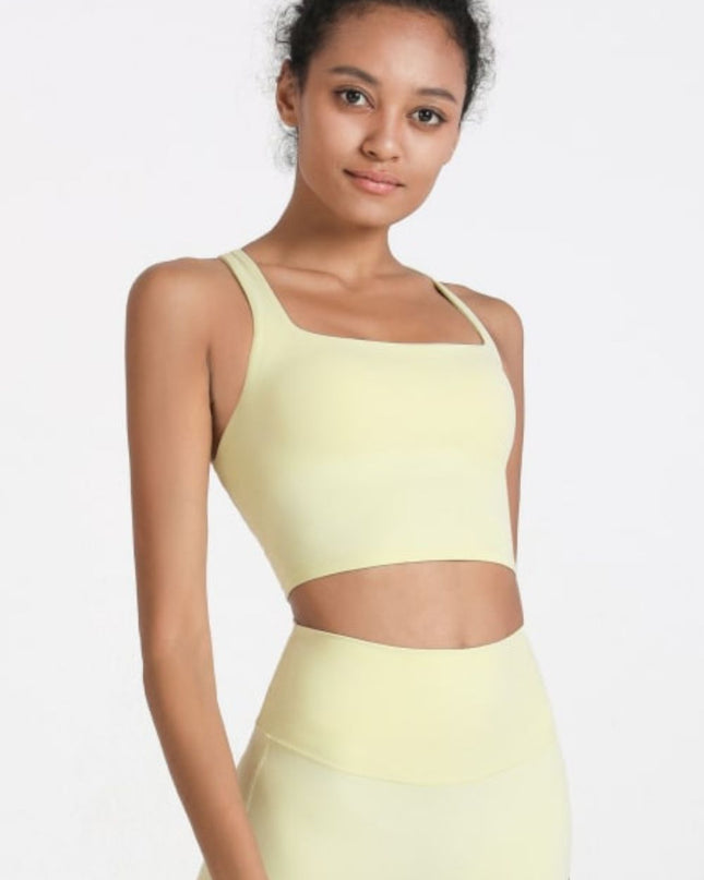 Crisscross Open Back Cropped Sports Cami