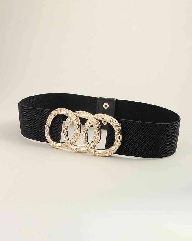 Zinc Alloy Buckle Elastic Wide Belt