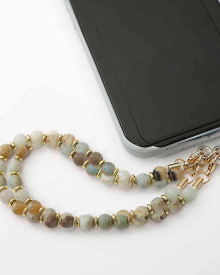 Beaded Natural Stone Key Chain