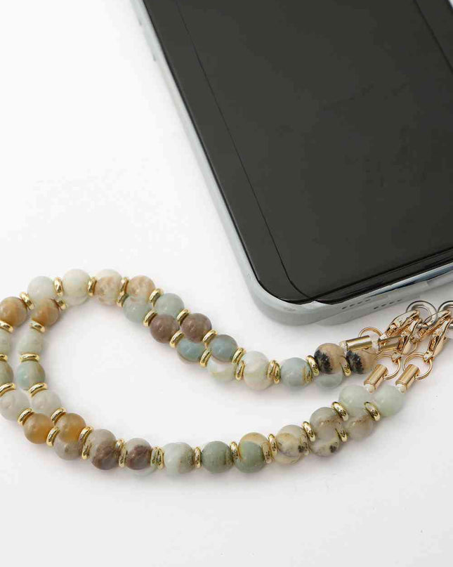 Beaded Natural Stone Key Chain