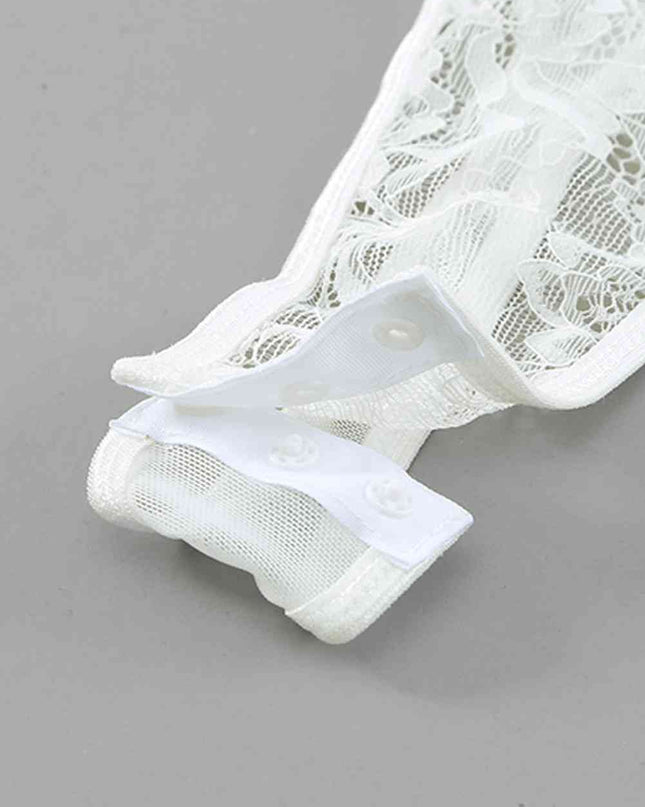 Cutout Spaghetti Strap Lace Teddy