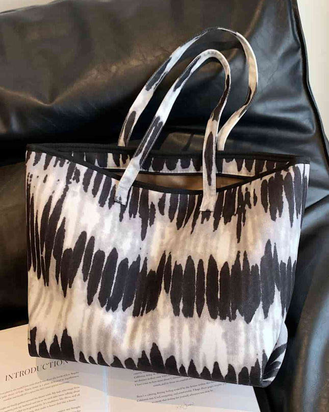 Printed PU Leather Tote Bag