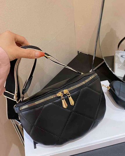 PU Leather Sling Bag with Small Purse