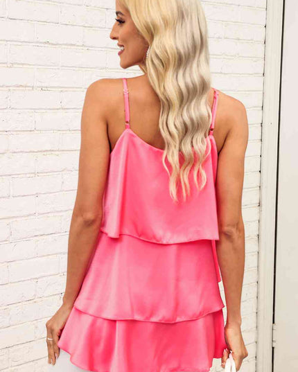 Layered Adjustable Strap Cami