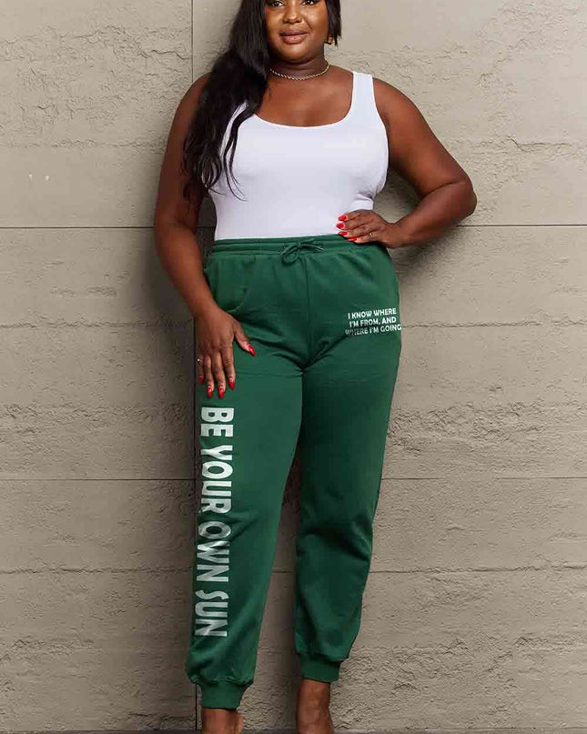 Simply Love Full Size BE YOUR OWN SUN Graphic Sweatpants
