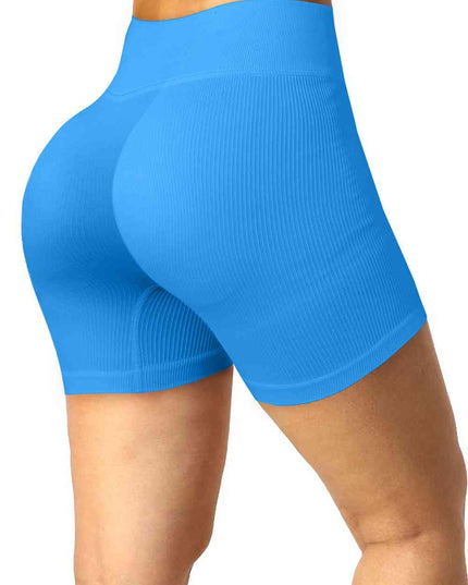 Drawstring Ribbed Sports Shorts