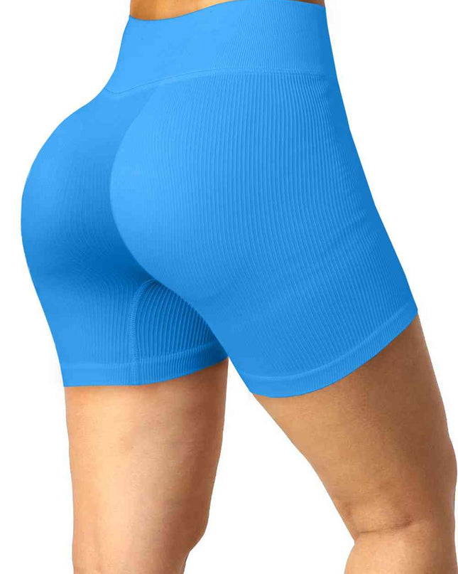 Drawstring Ribbed Sports Shorts