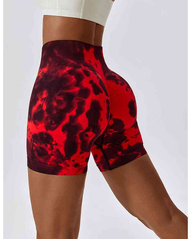 Tie Dye Wide Waistband Sports Shorts