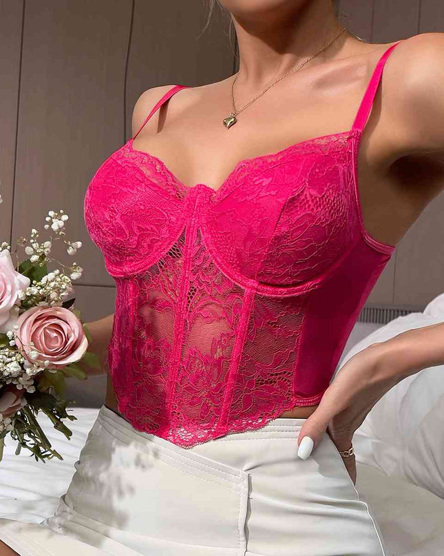 Sweetheart Neck Lace Detail Cami