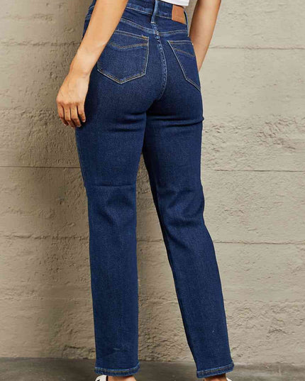 Judy Blue Kailee Full Size Tummy Control High Waisted Straight Jeans