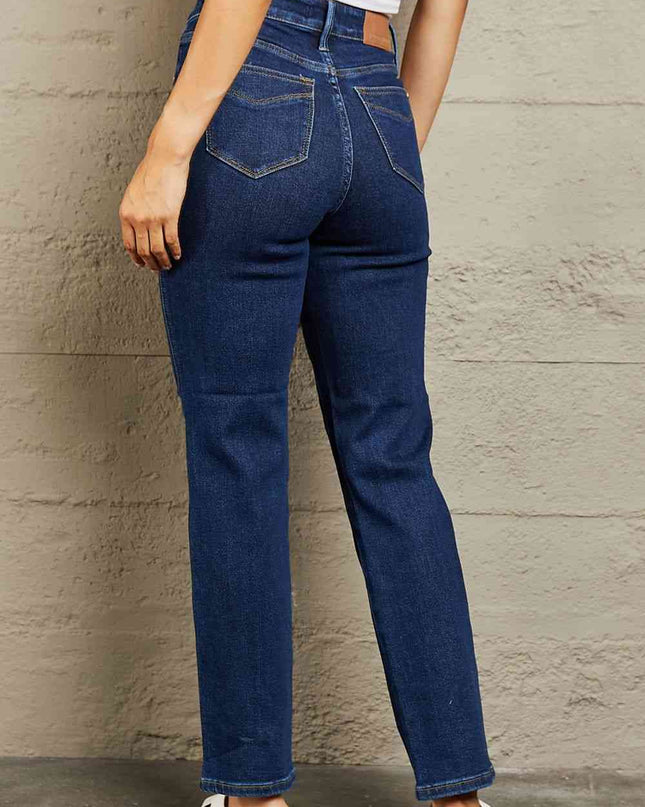 Judy Blue Kailee Full Size Tummy Control High Waisted Straight Jeans